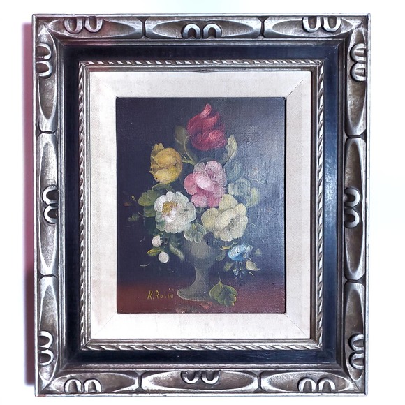 Vintage | Floral Oil Painting Rosini